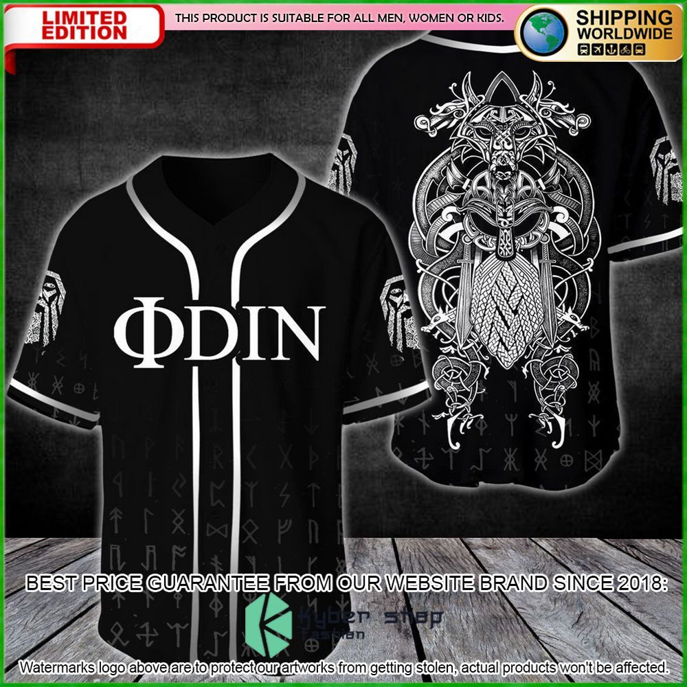 odin vikings baseball jersey limited edition dqd6z