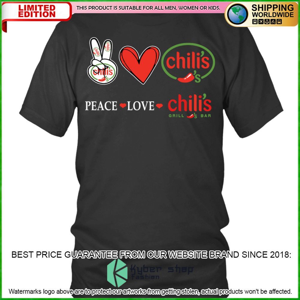 Peace Love Chili's Hoodie, Shirt - LIMITED EDITION