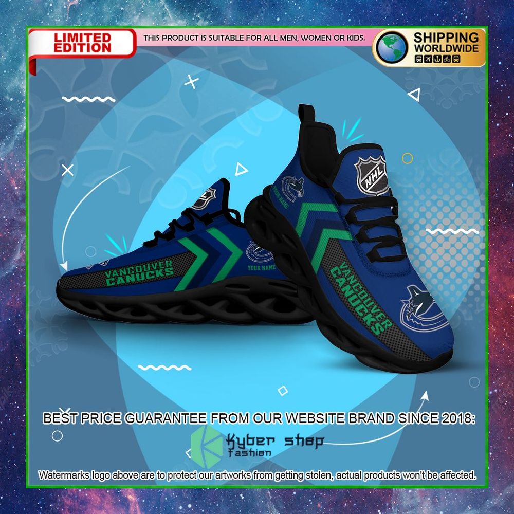 vancouver canucks custom name clunky max soul shoes limited edition bqia9