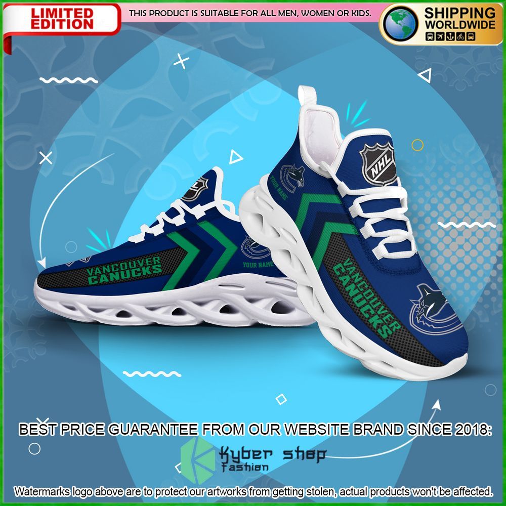 vancouver canucks custom name clunky max soul shoes limited edition ip9en