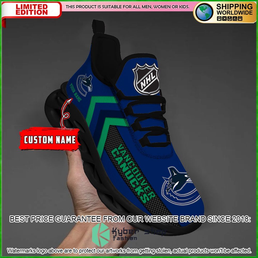 Vancouver Canucks Custom Name Clunky Max Soul Shoes - LIMITED EDITION
