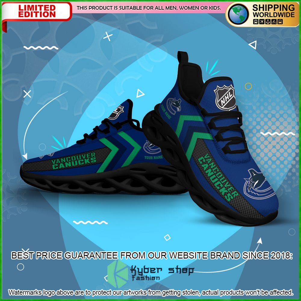 vancouver canucks custom name clunky max soul shoes limited edition yid7i