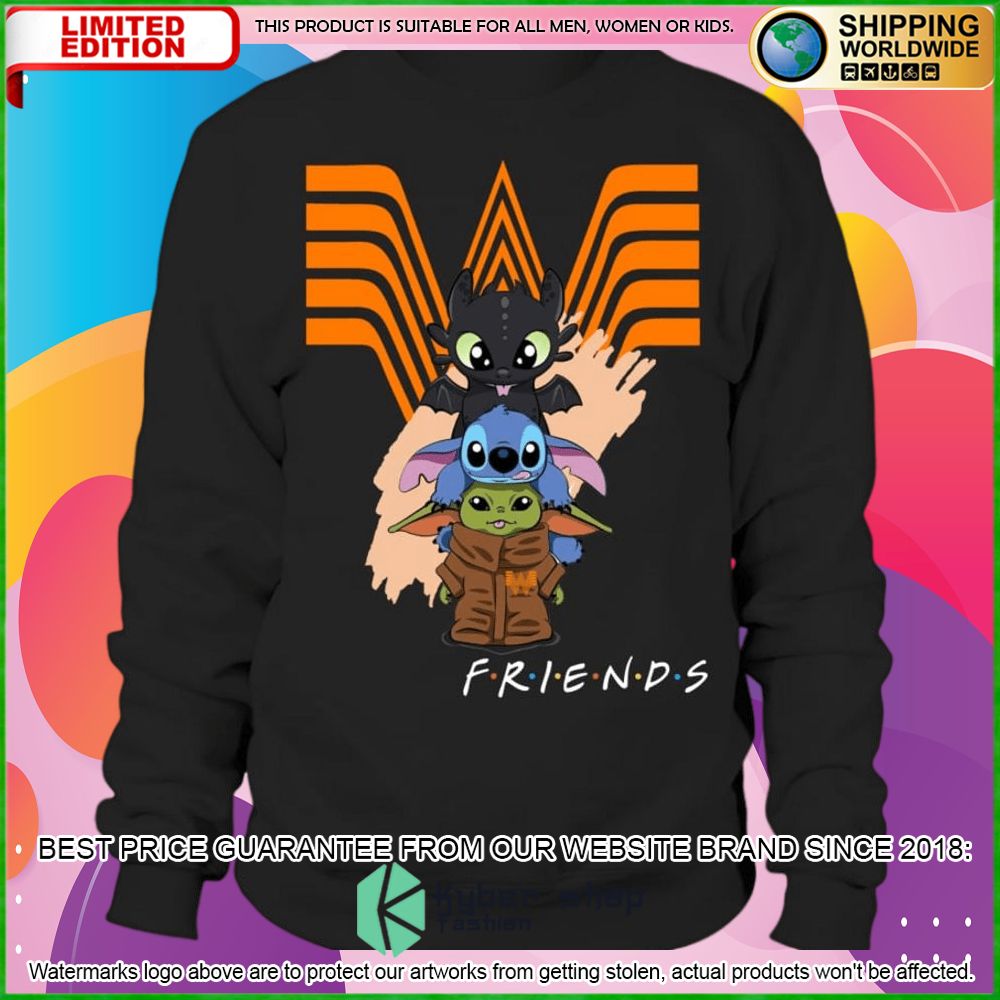 whataburger toothless stitch baby yoda friends hoodie shirt limited edition jthvl